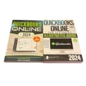 QuickBooks Online 2024 -2 Book Bundle for Beginners- Brand New Condition